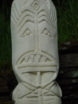 Detail on Tiki Pole